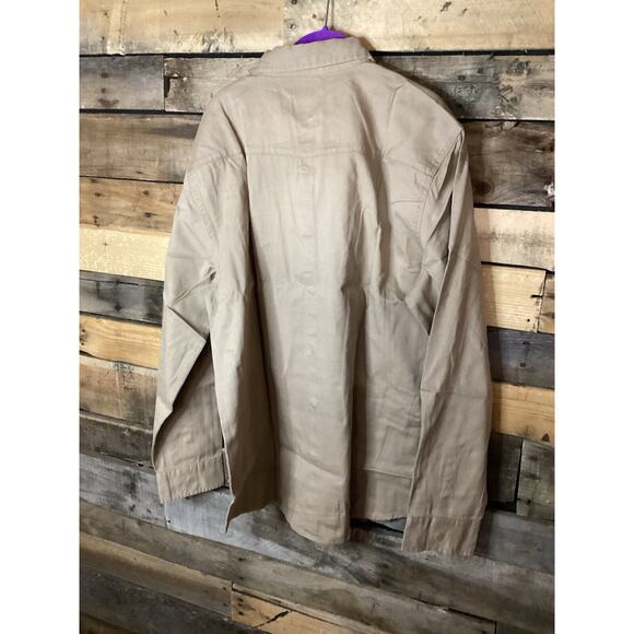 Turtle Bay New York Men’s Denim Shirt Khaki Size Large - Picture 3 of 4